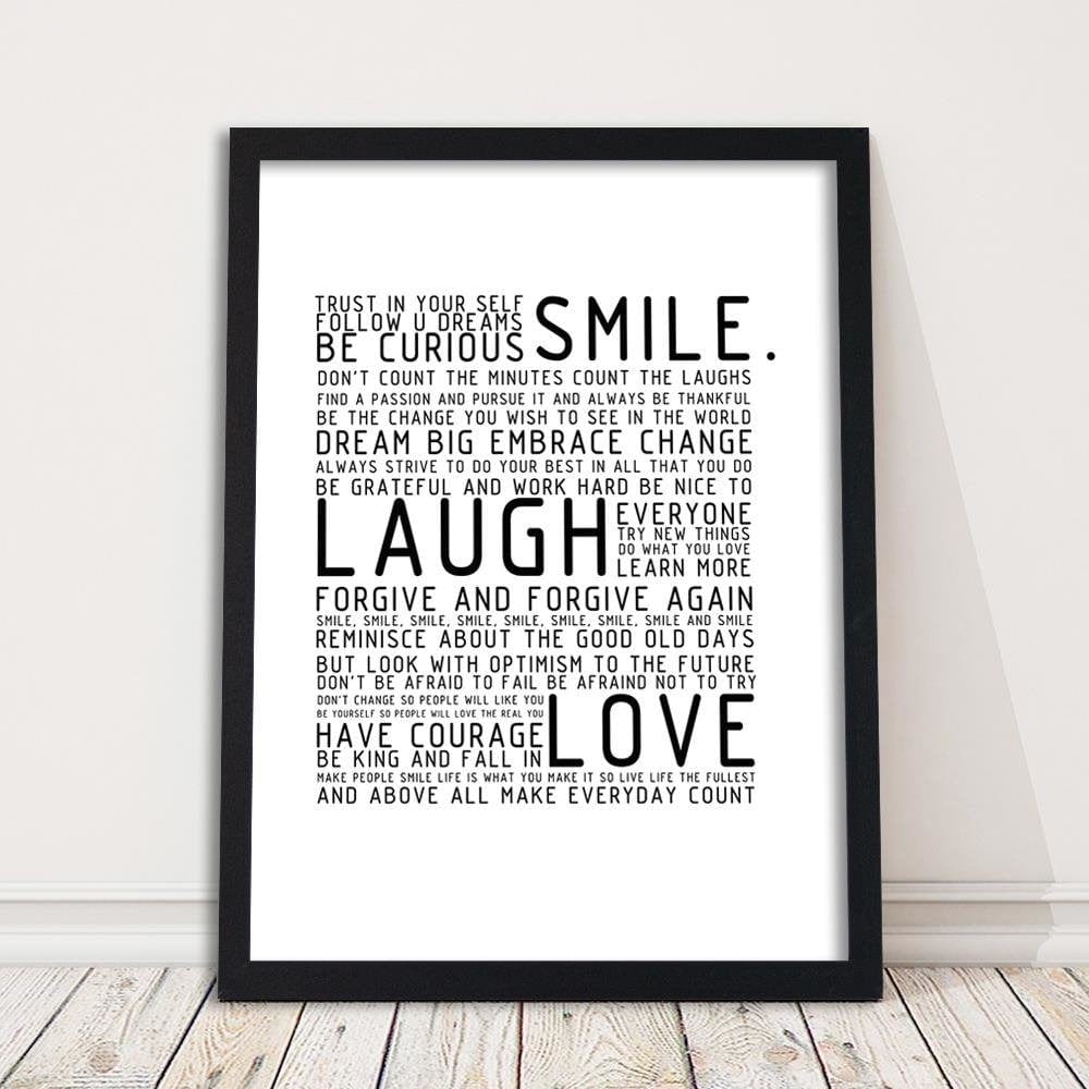 Glezna melnā rāmī - Laugh  Home Trends