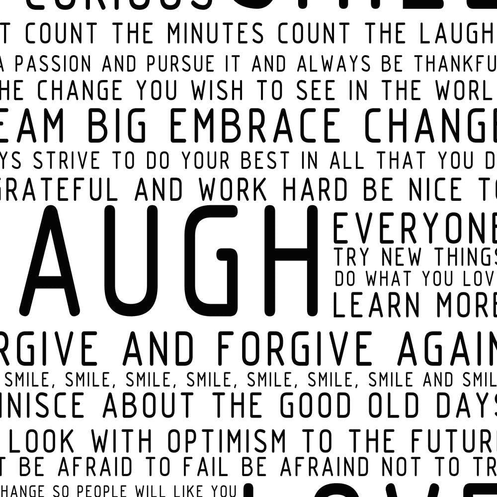 Glezna melnā rāmī - Laugh  Home Trends