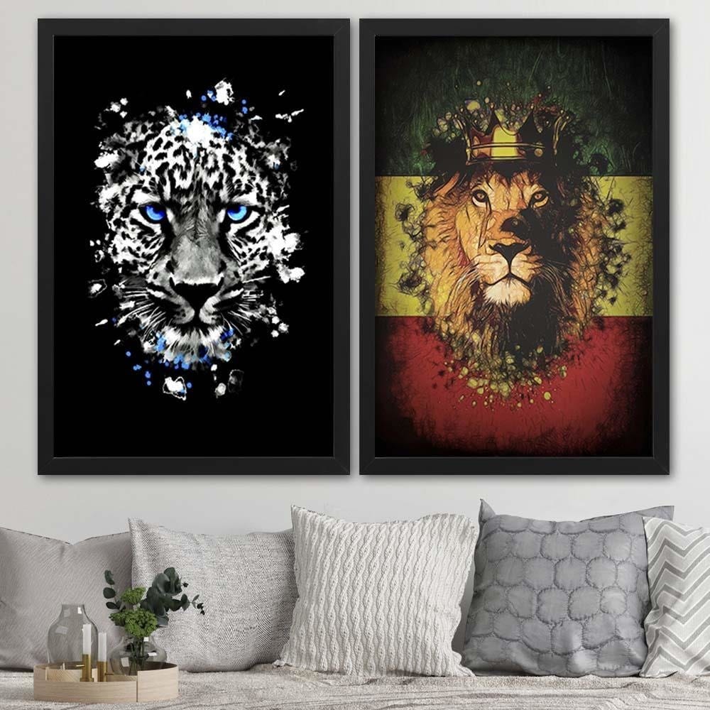 Glezna melnā rāmī - Lion King  Home Trends