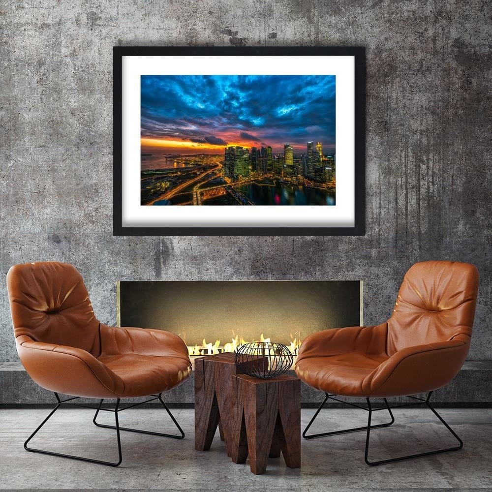 Glezna melnā rāmī - Lit City  Home Trends