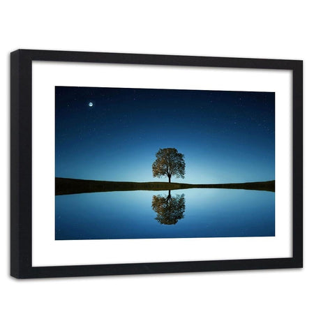 Glezna melnā rāmī - Lonely Tree 4  Home Trends