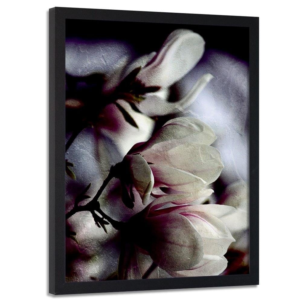 Glezna melnā rāmī - Magnolia Buds  Home Trends