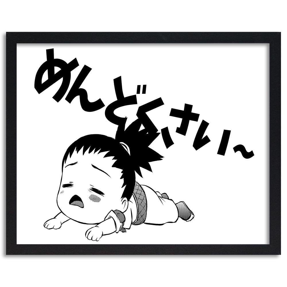 Glezna melnā rāmī - Manga Crying Girl  Home Trends