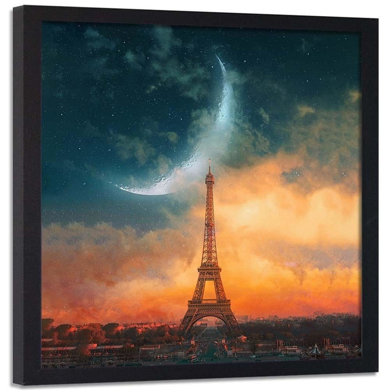 Glezna melnā rāmī - Moon Over Paris  Home Trends