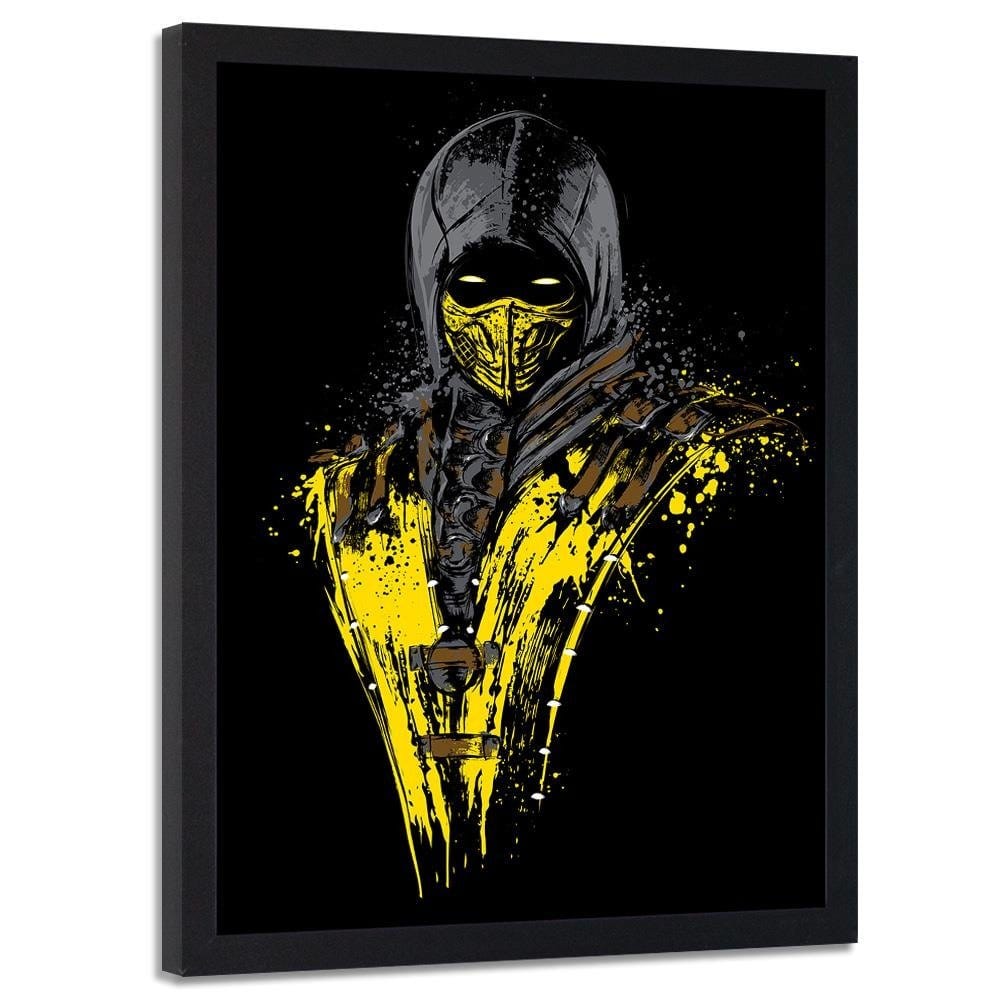 Glezna melnā rāmī - Mortal Fire Yellow  Home Trends