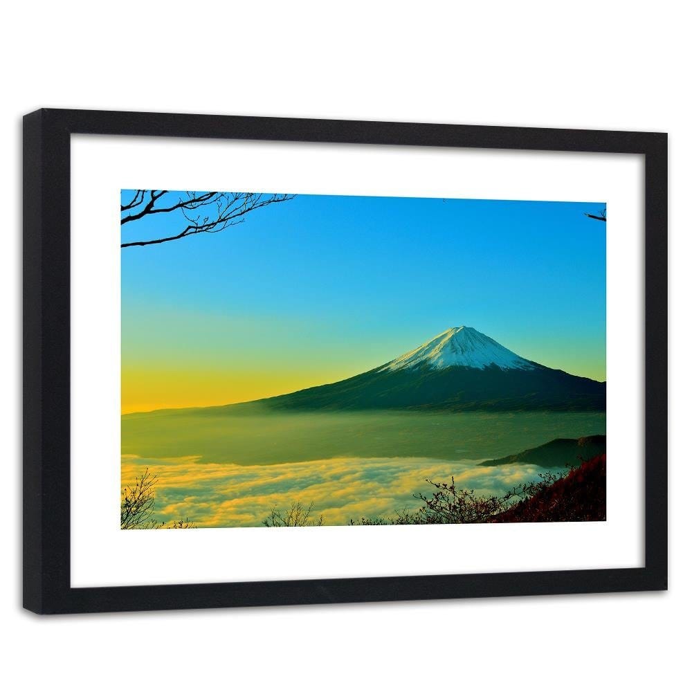 Glezna melnā rāmī - Mount Fuji  Home Trends