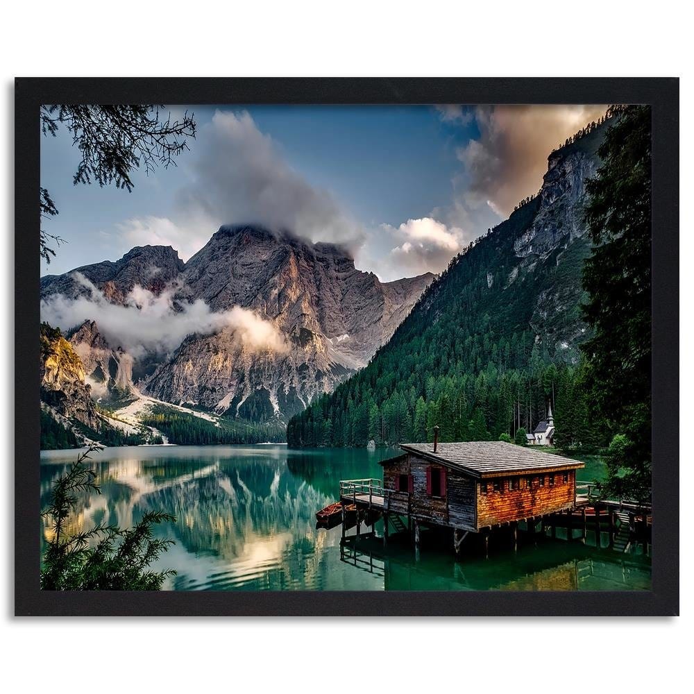 Glezna melnā rāmī - Mountain Landscape  Home Trends