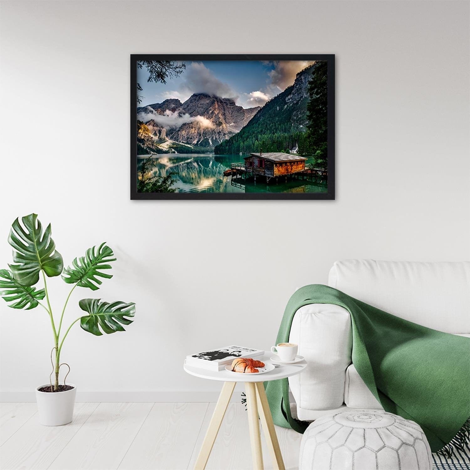 Glezna melnā rāmī - Mountain Landscape  Home Trends