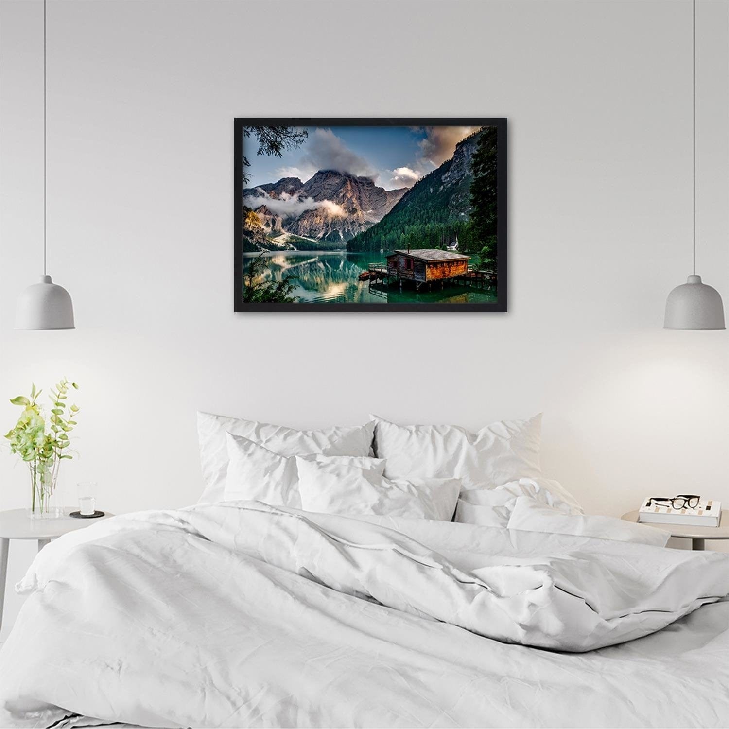 Glezna melnā rāmī - Mountain Landscape  Home Trends