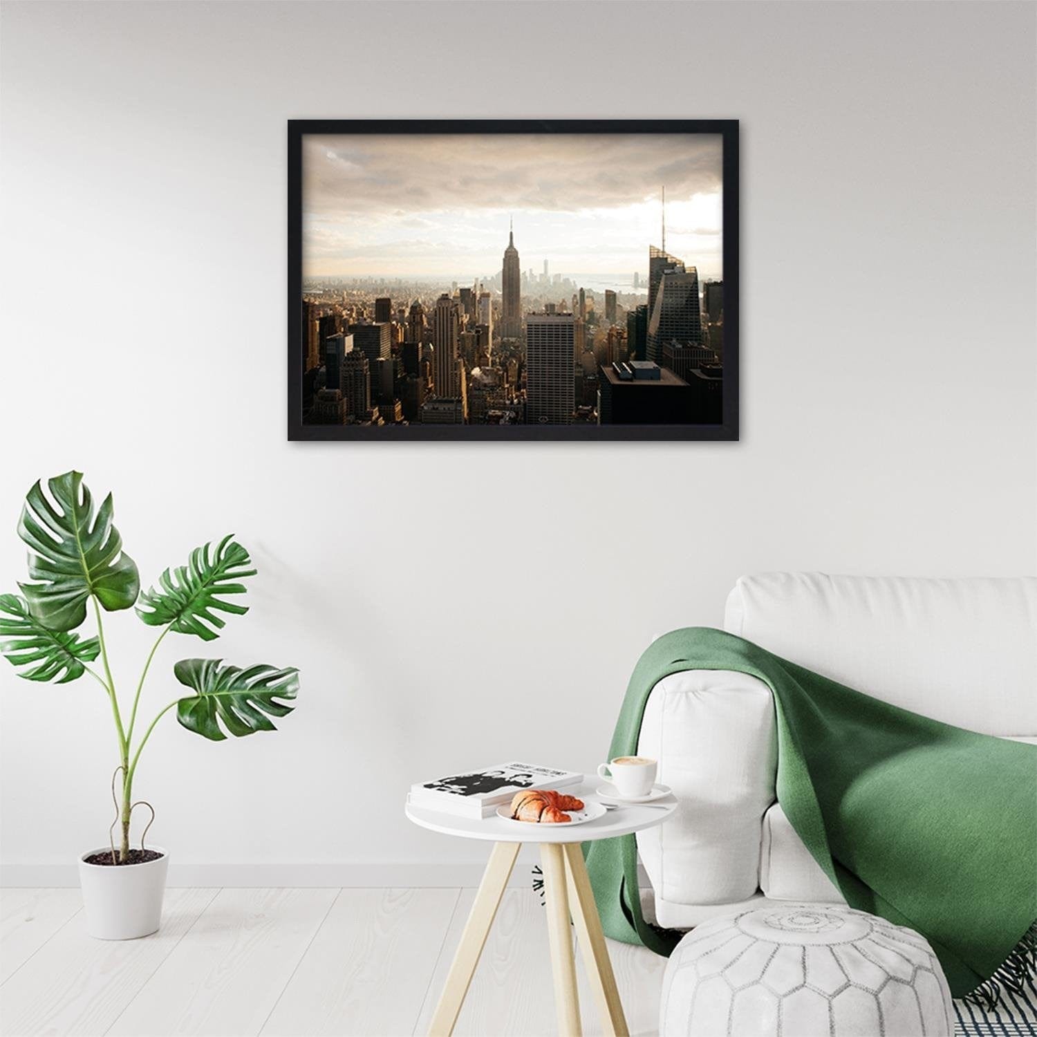 Glezna melnā rāmī - New York City Panorama  Home Trends