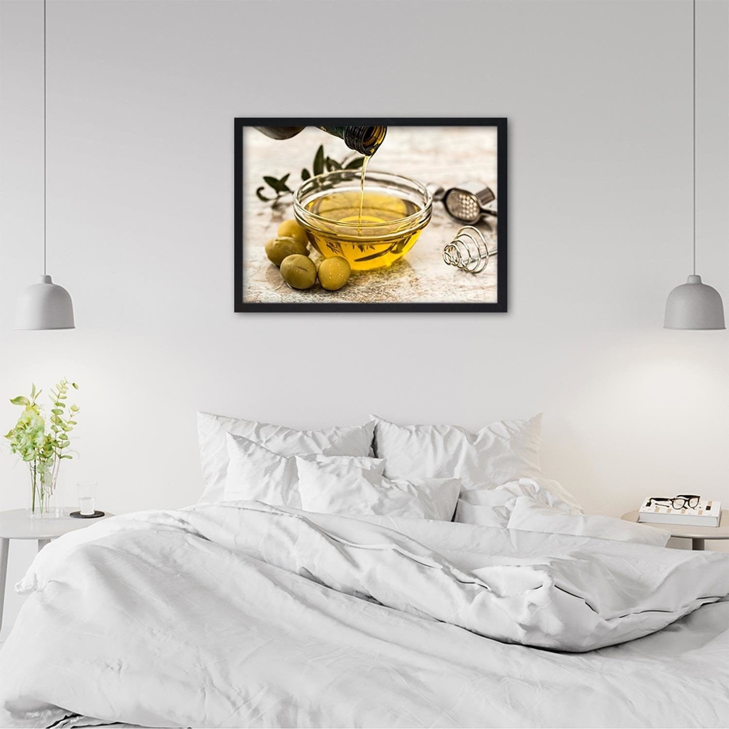 Glezna melnā rāmī - Oil And Herbs  Home Trends