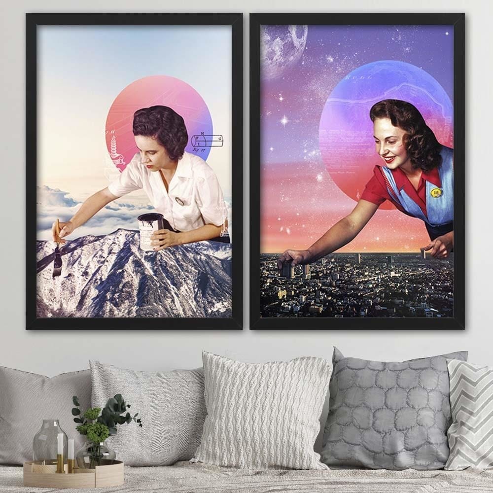 Glezna melnā rāmī - Painted Peaks  Home Trends