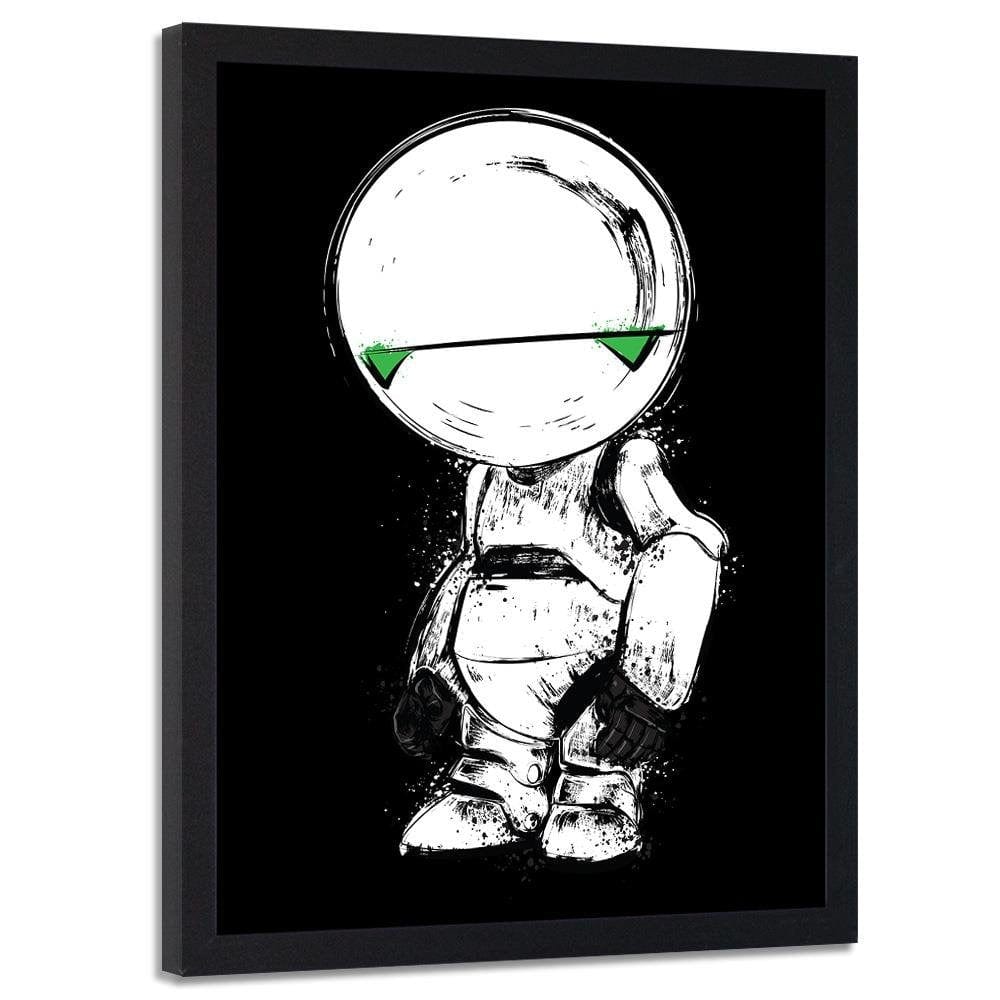 Glezna melnā rāmī - Pessimist Android  Home Trends