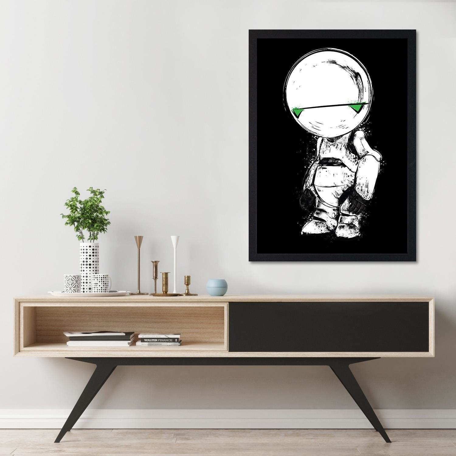 Glezna melnā rāmī - Pessimist Android  Home Trends