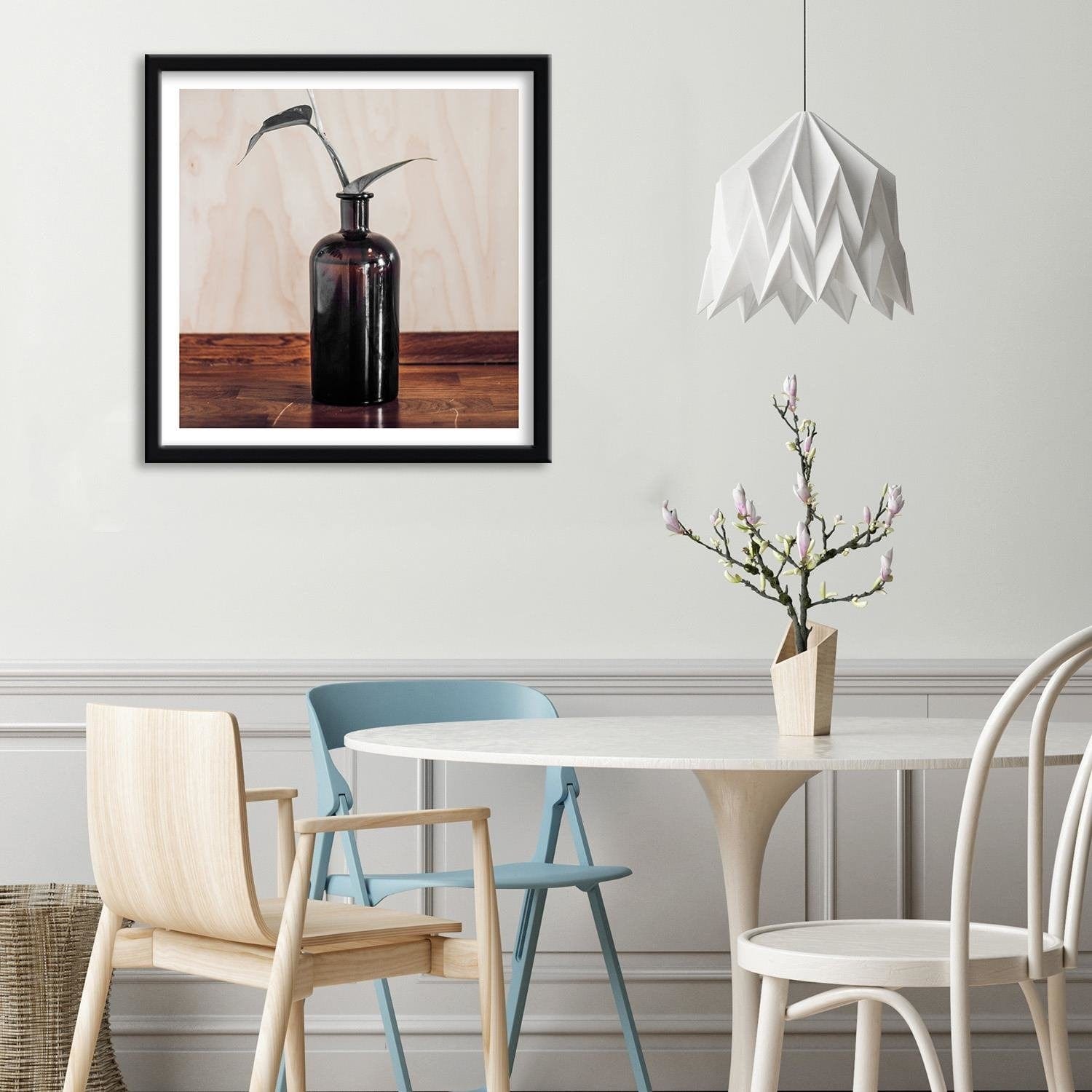 Glezna melnā rāmī - Plant In A Bottle  Home Trends