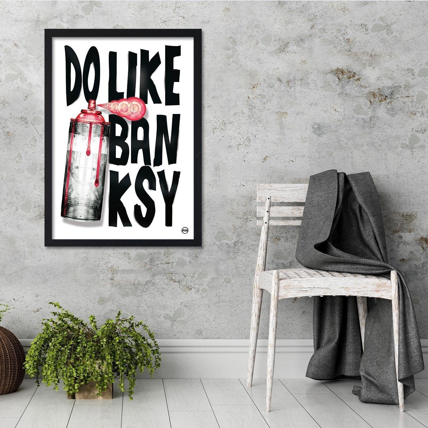 Glezna melnā rāmī - Pop Culture Image Black And White  Home Trends