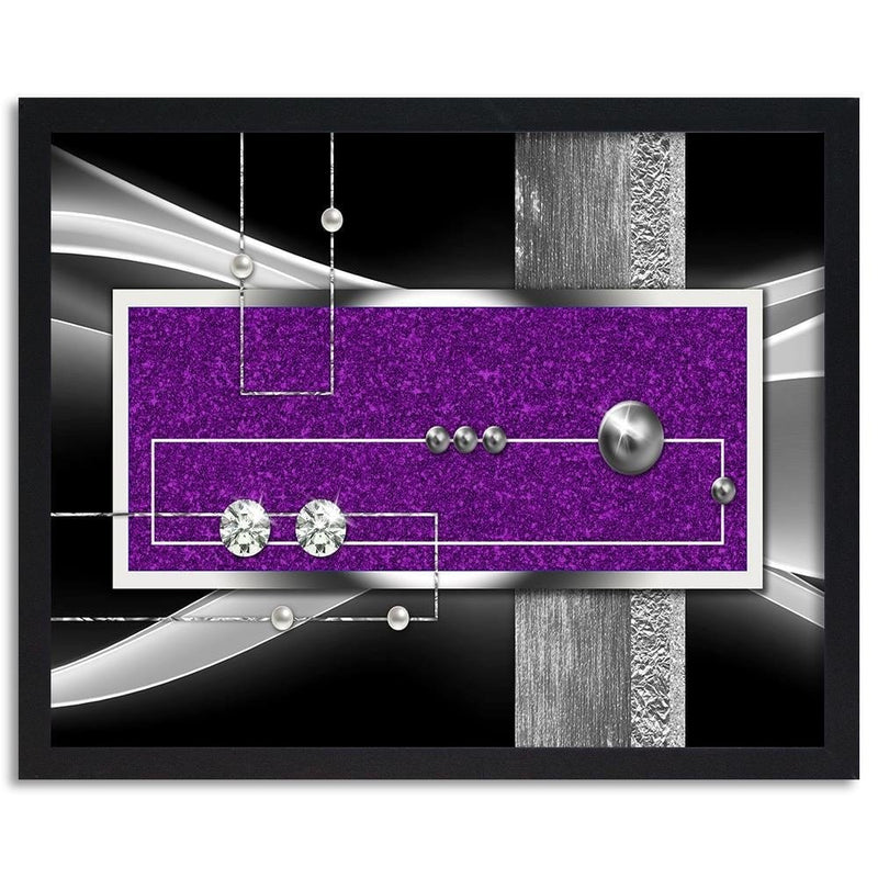 Glezna melnā rāmī - Purple Abstraction  Home Trends