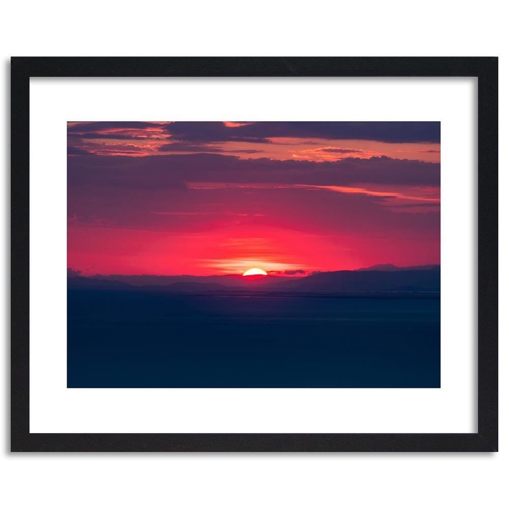 Glezna melnā rāmī - Red Sunset  Home Trends