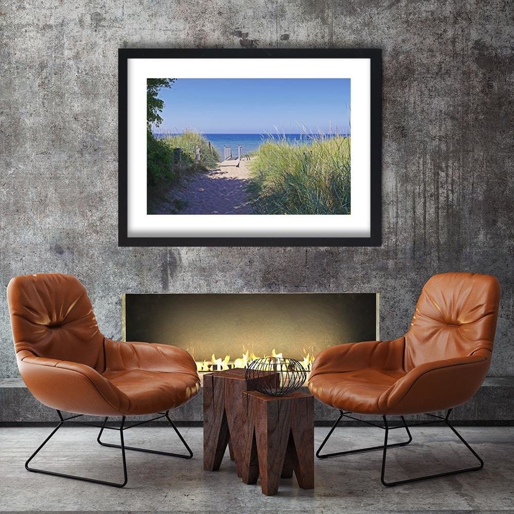 Glezna melnā rāmī - Road To The Sea  Home Trends