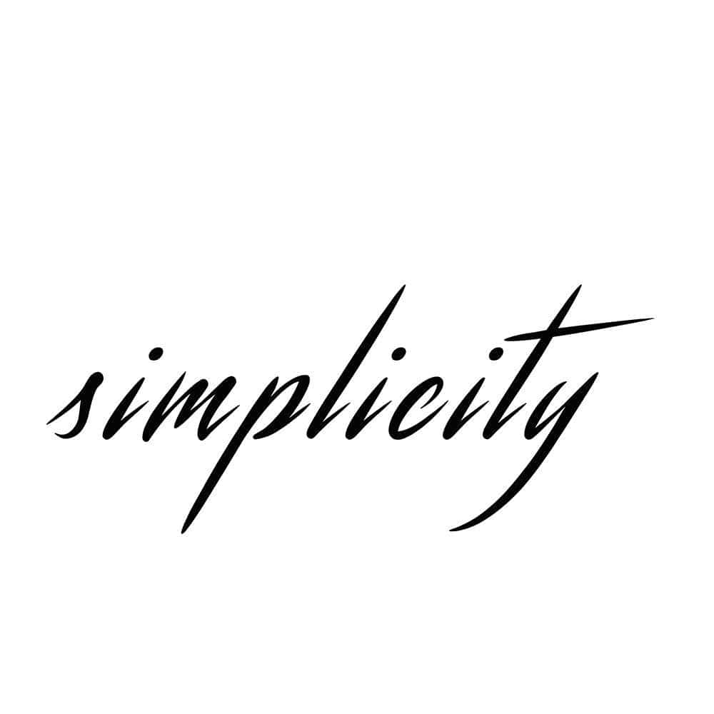 Glezna melnā rāmī - Sign Simplicity  Home Trends
