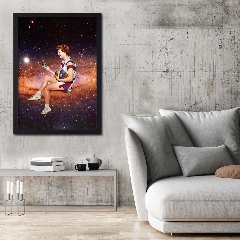 Glezna melnā rāmī - Space Game  Home Trends