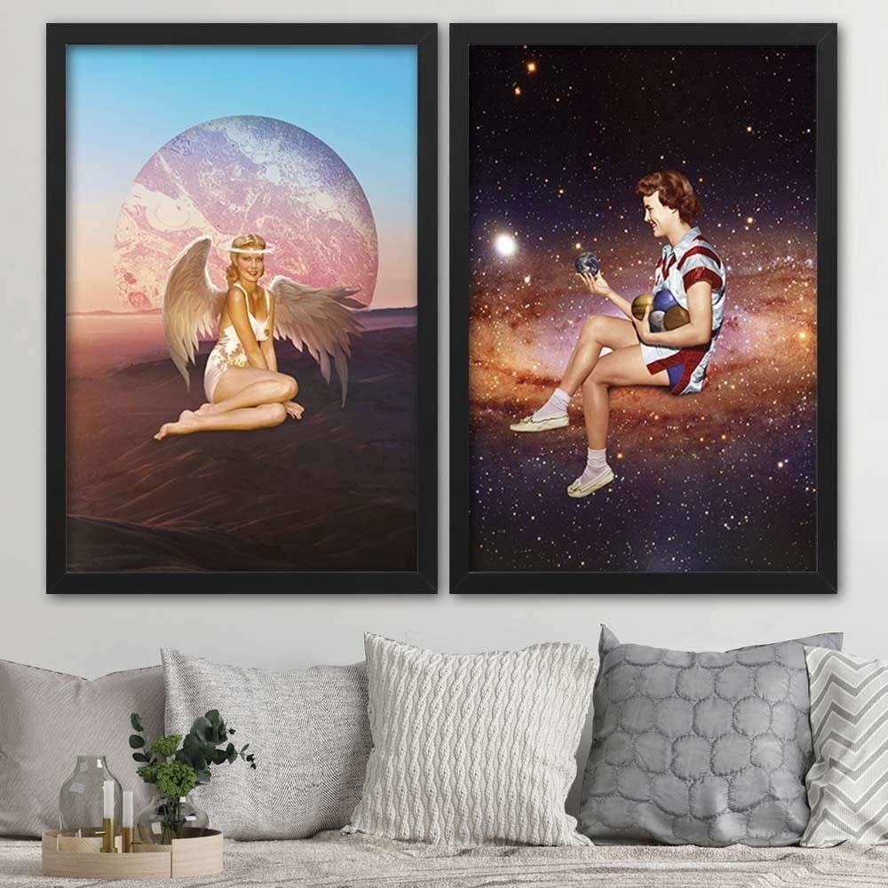Glezna melnā rāmī - Space Game  Home Trends