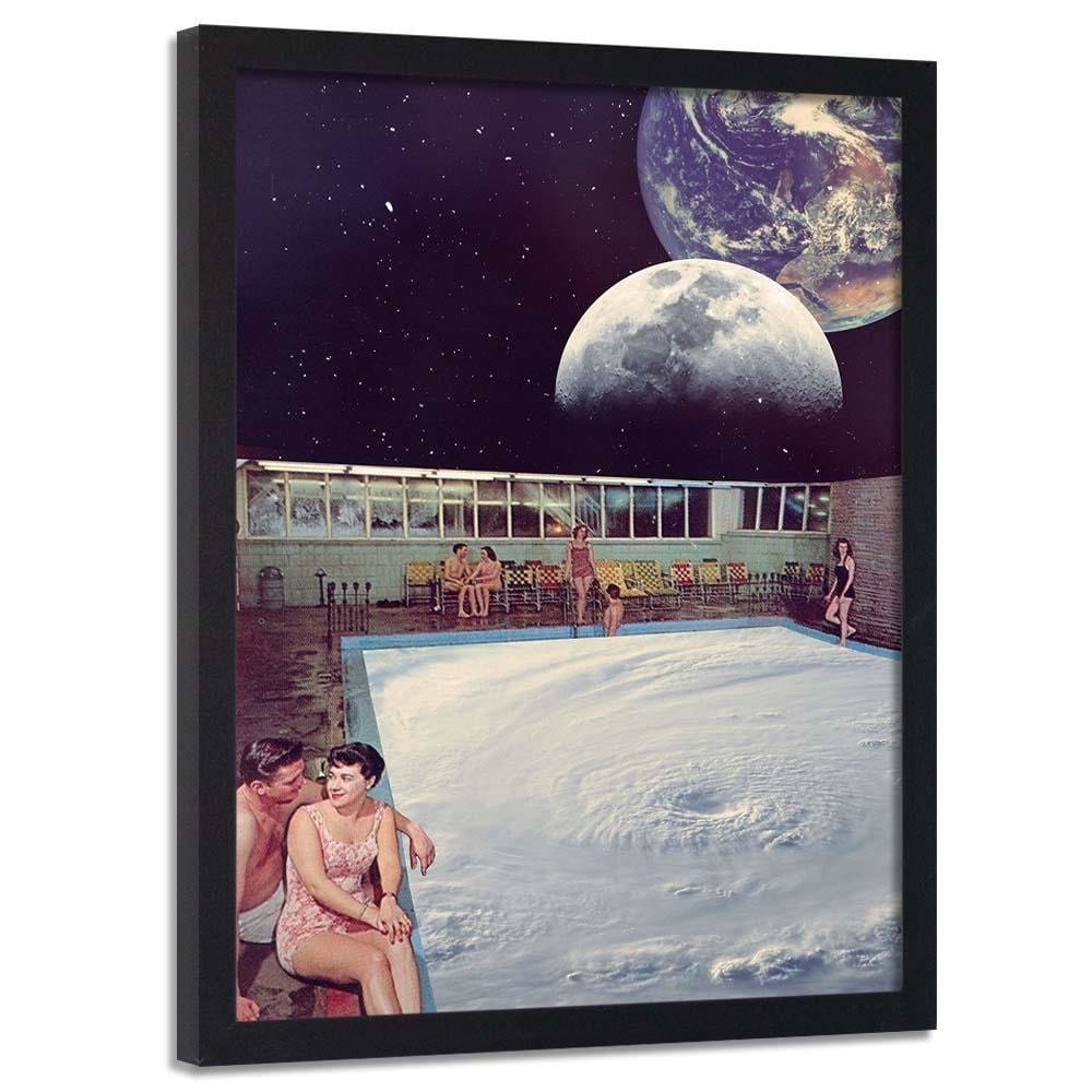 Glezna melnā rāmī - Space Pool  Home Trends