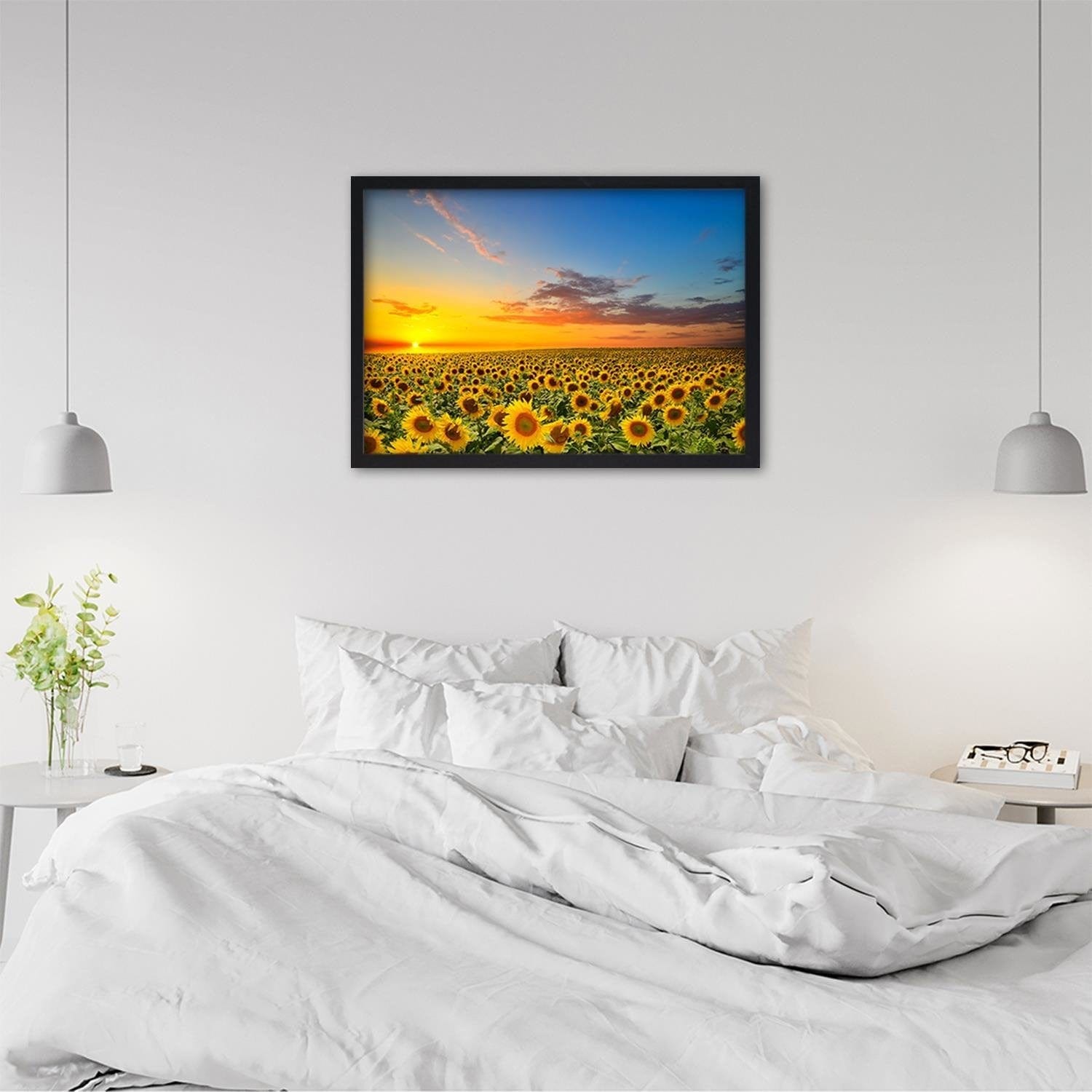 Glezna melnā rāmī - Sunflowers  Home Trends