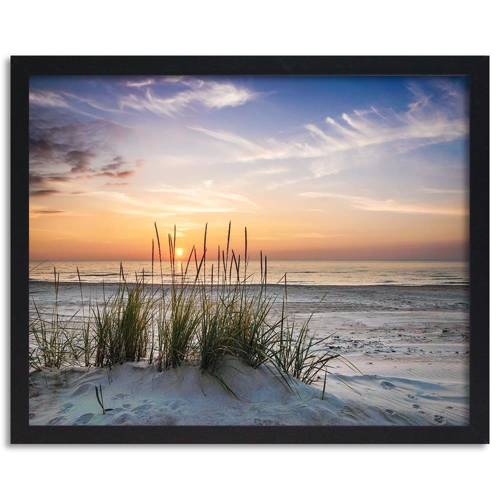 Glezna melnā rāmī - Sunset Over The Beach  Home Trends