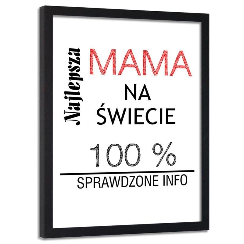 Glezna melnā rāmī - The best mom in the world  Home Trends