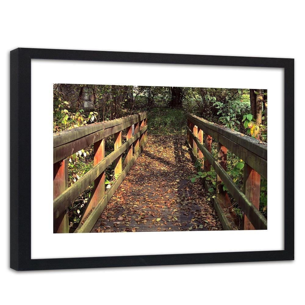 Glezna melnā rāmī - The Bridge In The Park  Home Trends