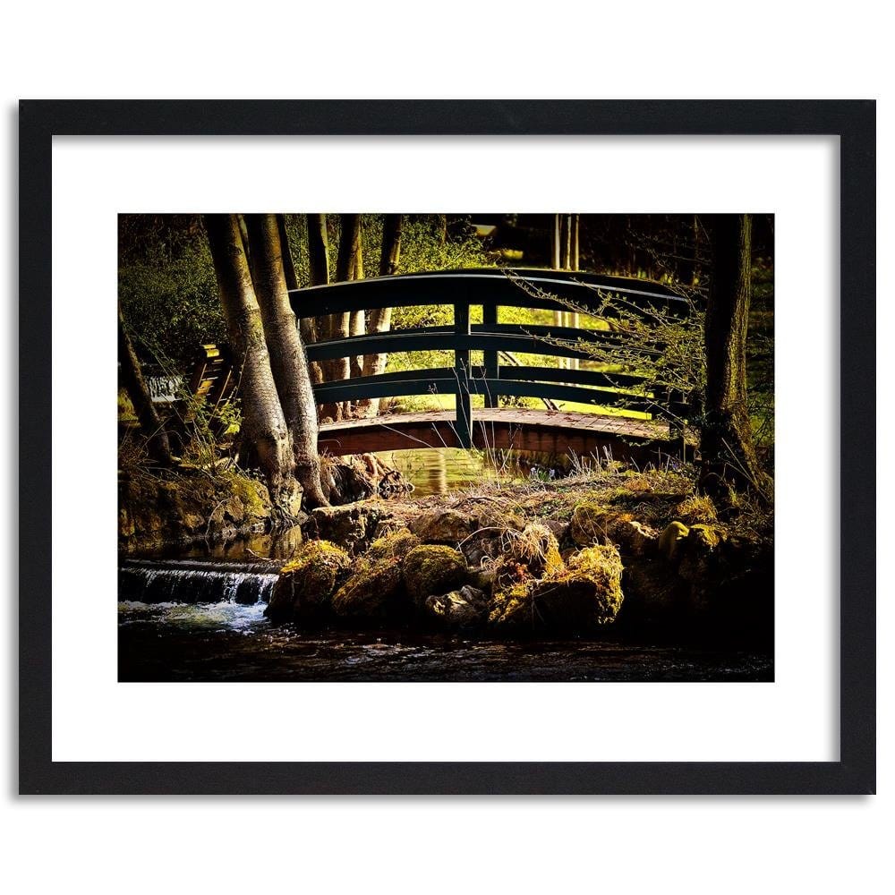 Glezna melnā rāmī - The Bridge Over The River  Home Trends