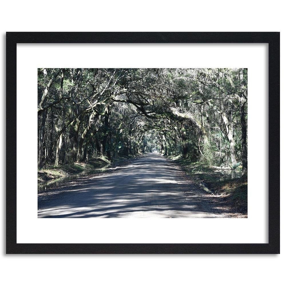 Glezna melnā rāmī - The Road Through Thick Forest  Home Trends