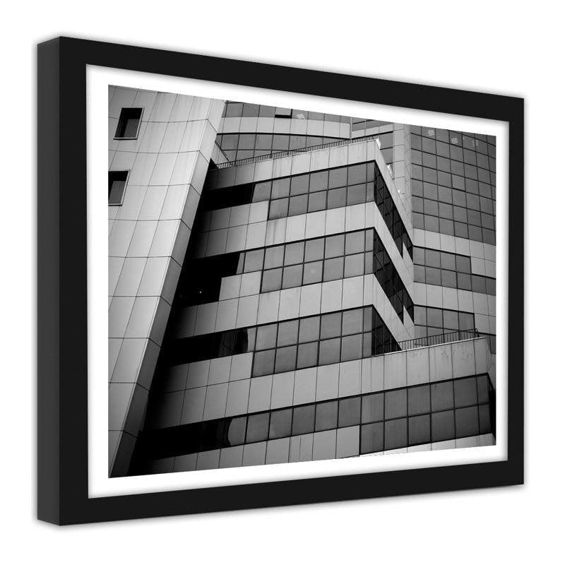 Glezna melnā rāmī - The windows of the skyscraper  Home Trends