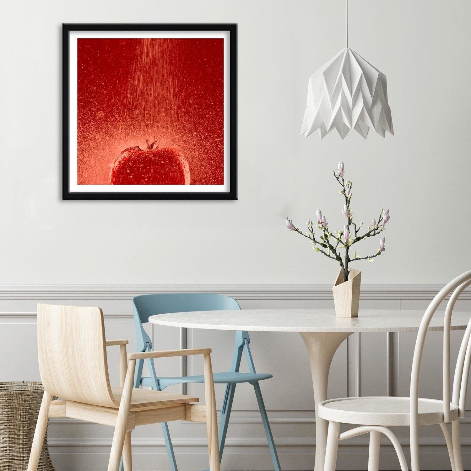 Glezna melnā rāmī - Tomato In The Stream Of Water  Home Trends