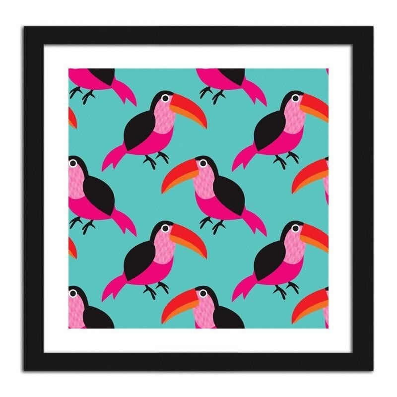 Glezna melnā rāmī - Toucans  Home Trends