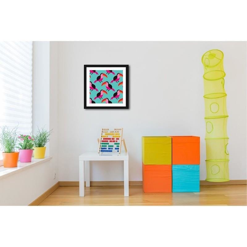 Glezna melnā rāmī - Toucans  Home Trends