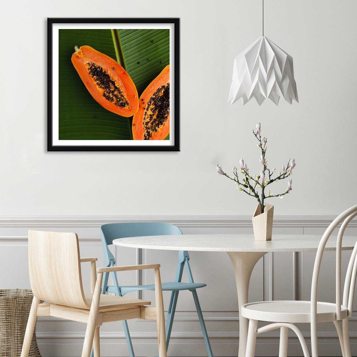 Glezna melnā rāmī - Two Halves Papaya 2  Home Trends