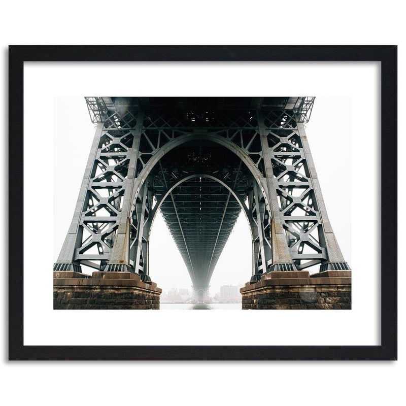 Glezna melnā rāmī - Under The Brooklyn Bridge  Home Trends