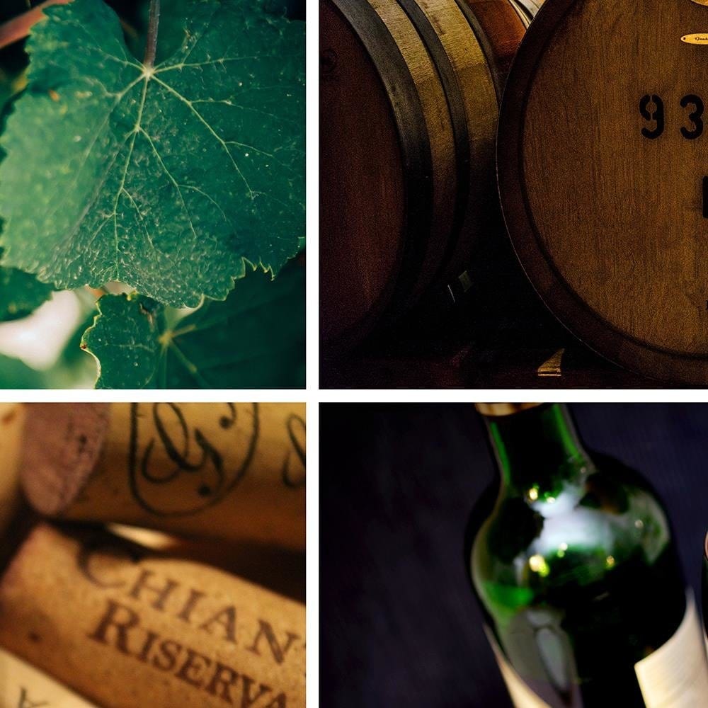 Glezna melnā rāmī - Wine And Grapes  Home Trends