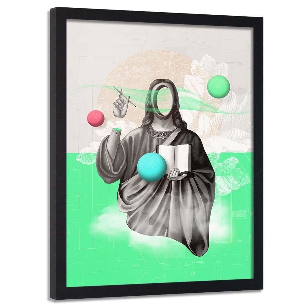 Glezna melnā rāmī - With No Face  Home Trends