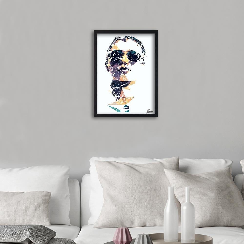 Glezna melnā rāmī - Woman In Glasses  Home Trends