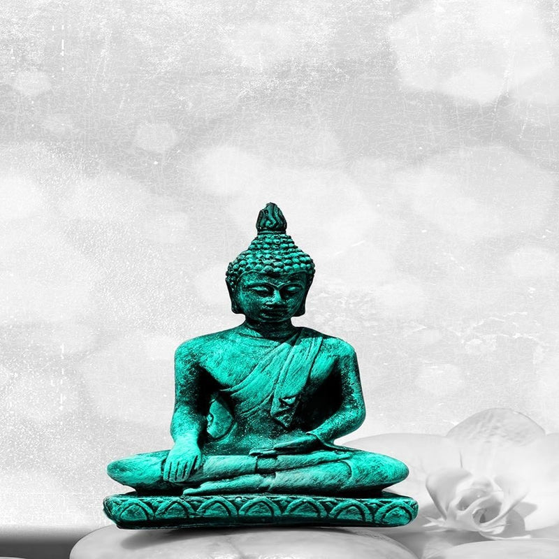 Glezna melnā rāmī - Zen Buddha On The Rocks  Home Trends