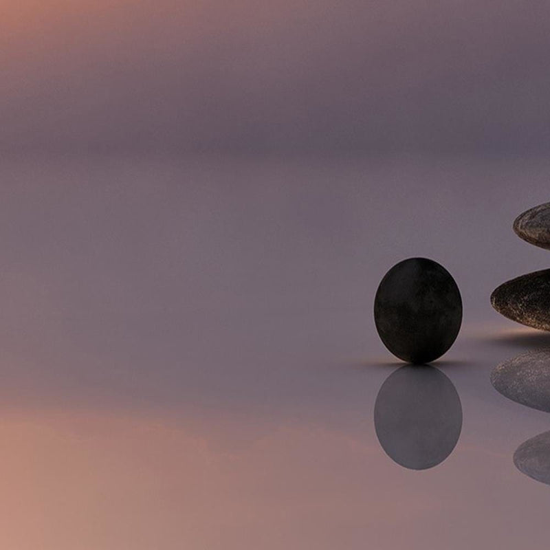 Glezna melnā rāmī - Zen Stones By The Sea  Home Trends