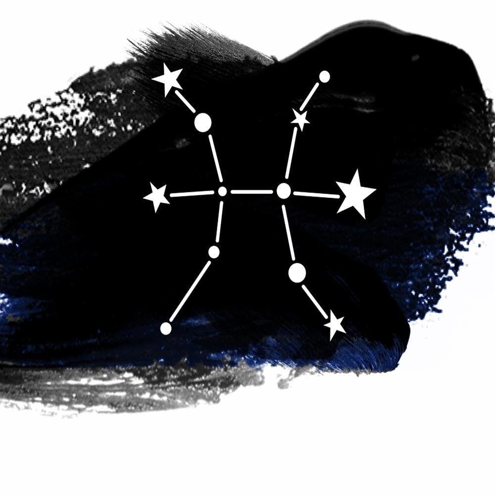 Glezna melnā rāmī - Zodiac Fish  Home Trends