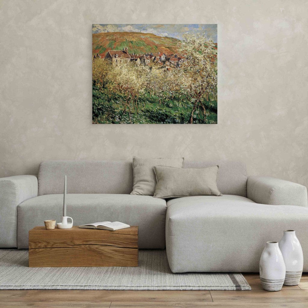 Gleznas reprodukcija - Claude Monet - Les Pruniers en fleurs a  Vetheuil (Blossoming plum trees in Vetheuil) G-ART