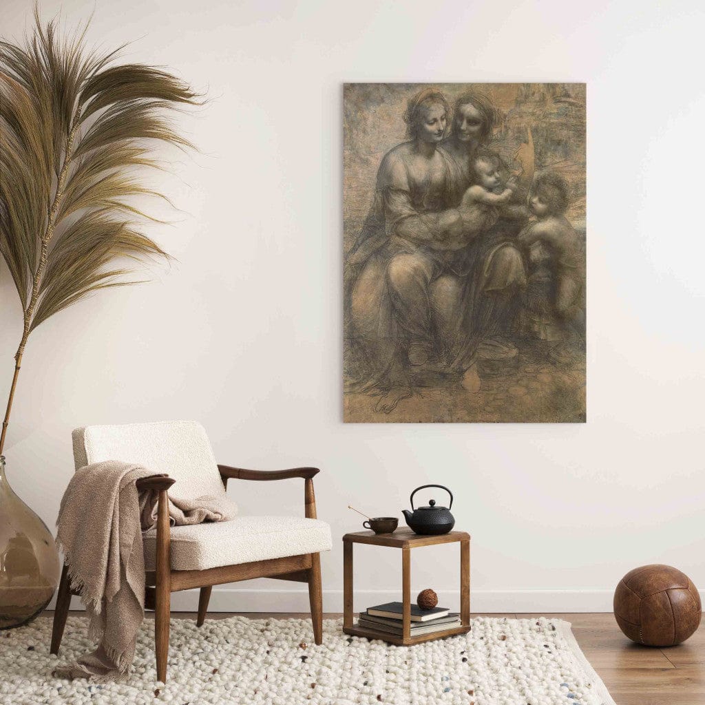 Gleznas reprodukcija - Leonardo da Vinci - The Virgin and Child with SS. Anne and John the Baptist G-ART