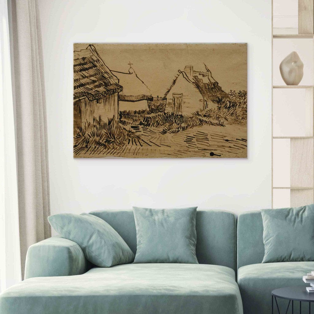 Gleznas reprodukcija - Vincent van Gogh - Three Cottages in Les Saintes -Mariesde la -Mer G-ART
