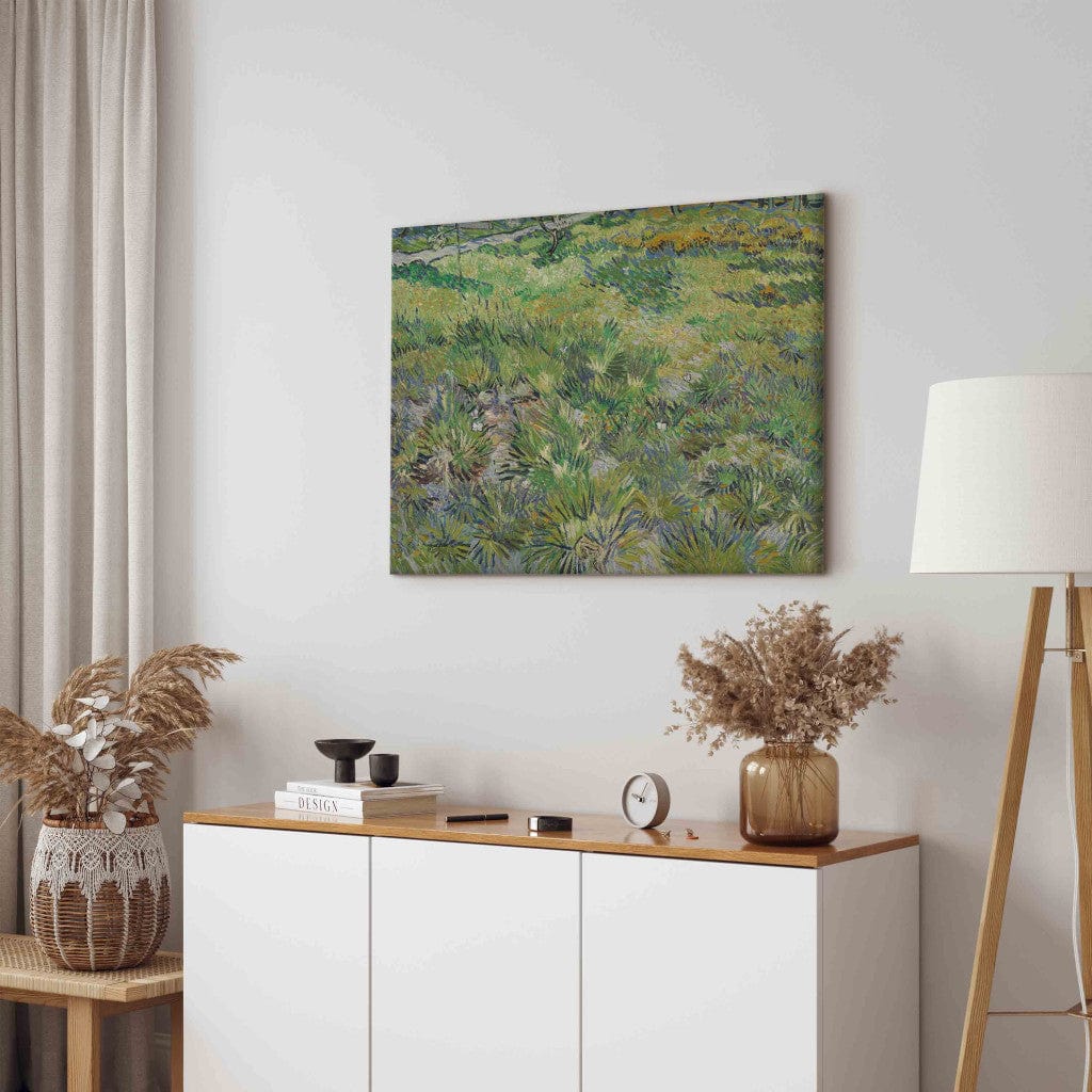Gleznas reprodukcija - Vincent van Gogh - Wiese im Garten des Hospitals Saint -Paul G-ART