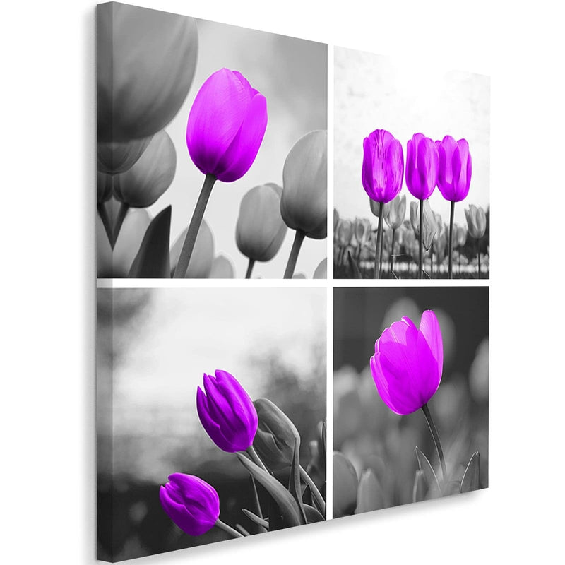 Kanva - A Set Of Purple Tulips  Home Trends DECO